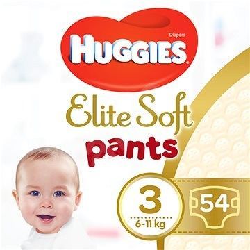 Huggies® Elite Soft Pants 3 Plenkové kalhotky 6-11kg 54ks