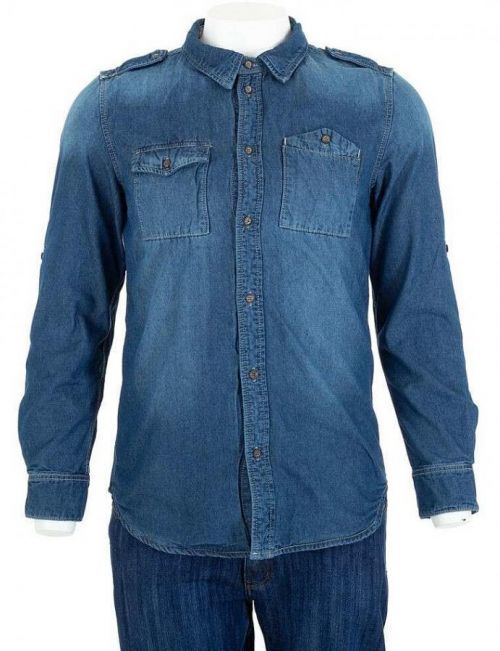 Pánská stylová jeansová košile