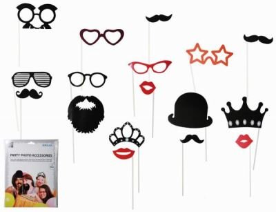 Párty foto doplňky 17ks -  Moustache & Lips
