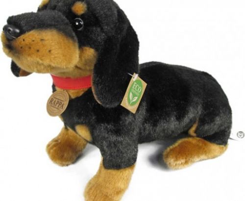 PLYŠ Pes jezevčík sedící s obojkem 30cm Eco-Friendly *PLYŠOVÉ HRAČKY*