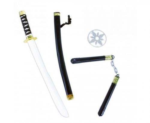 Ninja set s nunčaky a hvězdicí