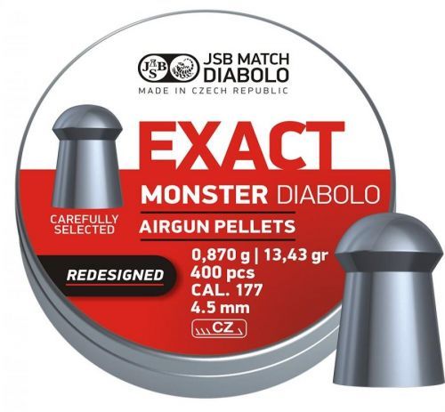 Diabolky Exact Monster Redesigned 4.52 mm JSB® / 400 ks (Barva: Vícebarevná)