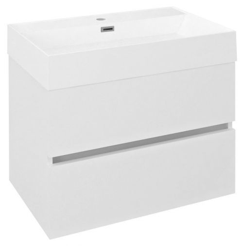 SAPHO ODETTA umyvadlová skříňka 67x50x43,5cm, bílá lesk DT070-3030