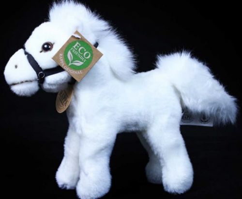 PLYŠ Kůň s ohlávkou bílý 20cm Eco-Friendly *PLYŠOVÉ HRAČKY*