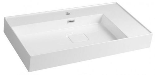 SAPHO GODIVA umyvadlo 83x44cm, litý mramor, bílá GU083L