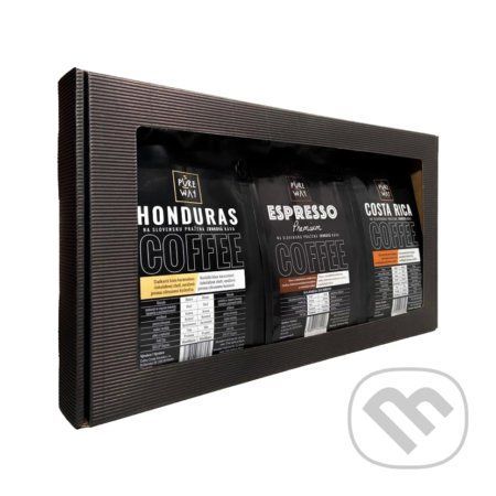 Darčekový set zrnkových odrodových káv 3 x 200g Honduras, Costa Rica, Espresso - Pure Way