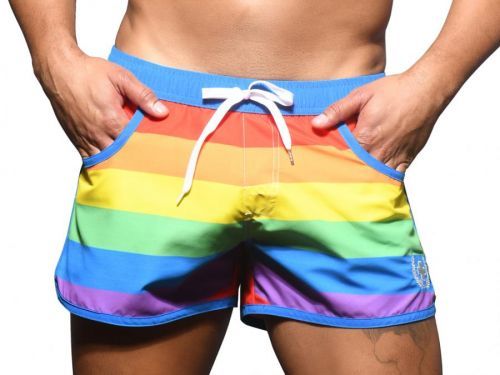 Andrew Christian šortkové plavky Pride Stripe 7837 Barva: Barevný mix, Velikost: L