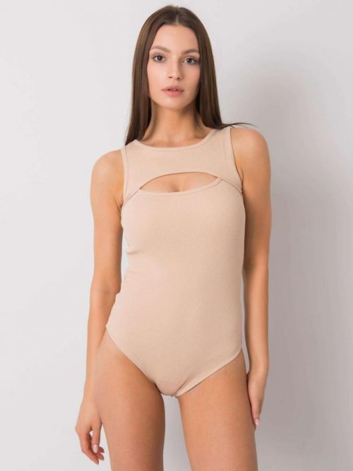 BÉŽOVÉ BODY S PRŮSTŘIHEM FA-BO-7126.72P-BEIGE Velikost: ONE SIZE