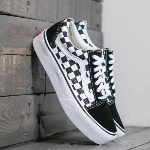 Vans Old Skool Platform (Checkerboardard) Blk/ Tr Wht EUR 40.5