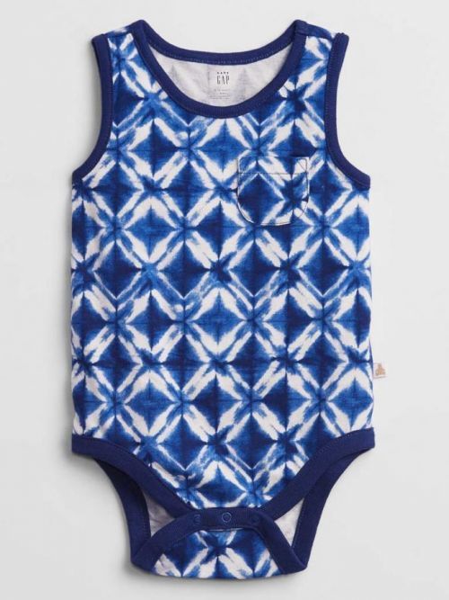 GAP Body bez rukávů Blue chlapec 12-18m