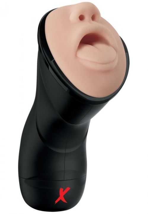 Pipedream Vibrační umělá ústa PDX Elite Deep Throat Vibrating Stroker - Pipedream