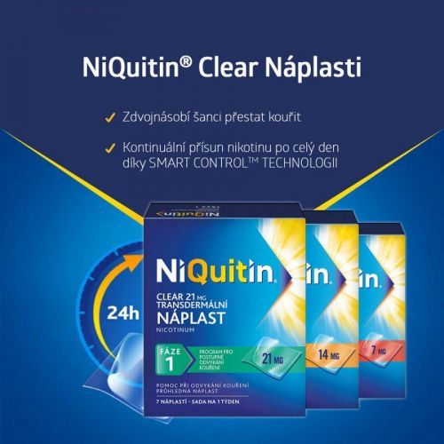 NIQUITIN Clear 14 mg 7 náplastí