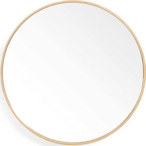 Nástěnné zrcadlo s rámem z dubového dřeva Wireworks Glance, ø 45 cm