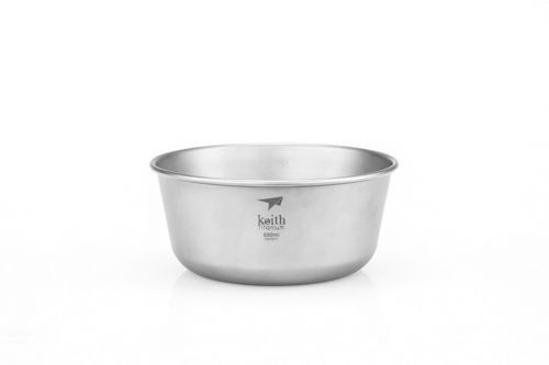 Titanová miska Bowl Keith® / 550 ml (Barva: Stříbrná)