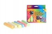 Křídy barevné chodníkové 10,5x2,5x2,2cm 6ks v krabičce