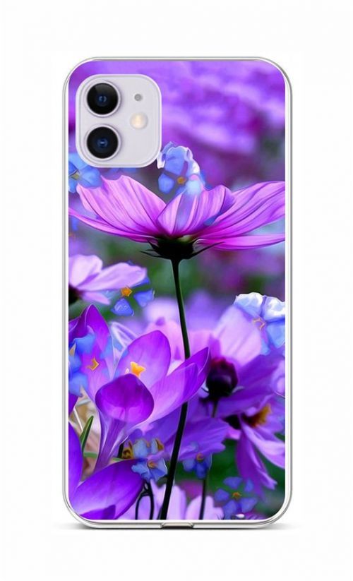 Kryt TopQ iPhone 11 silikon Rozkvetlé květy 58819