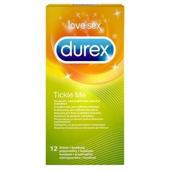 Durex Tickle Me kondomy s vroubkovaným povrchem (Tickle Me - Love Sex) 12 Ks