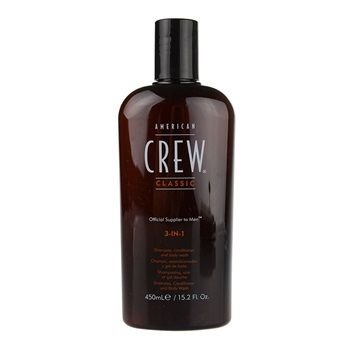 American Crew Classic šampón, kondicionér a sprchový gel 3v1 pro muže 450 ml