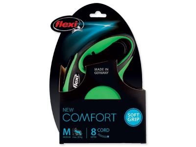 Vodítko FLEXI New Comfort lanko zelené M - 8 m