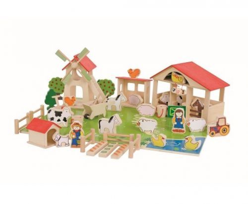 Bigjigs Toys Velká dřevěná farma