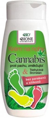 Bione Cosmetics Bio Cannabis krém na nohy s dezinfekční a změkčující přísadou 250ml