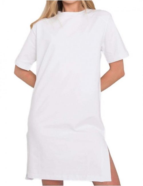 Bílé dámské tričkové šaty