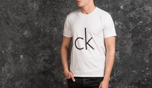 Calvin Klein Logo Shortsleeve Crew T-Shirt White L