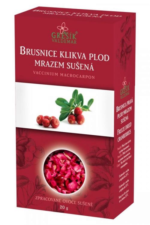 Valdemar Grešík Brusnice klikva plod mrazem sušená 20 g