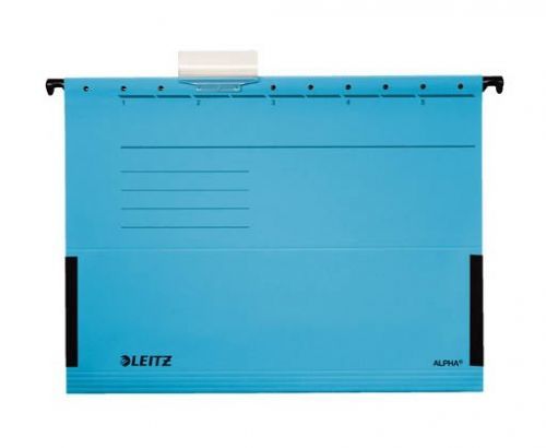 Závěsné desky Leitz Alpha s bočnicemi - modrá