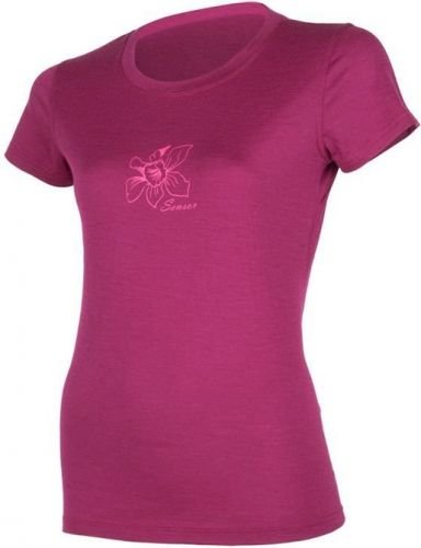 Dámské triko Sensor Merino Wool PT Orchidea Velikost: M / Barva: lila