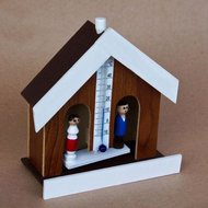 Barometr panáček a panenka s teploměrem
