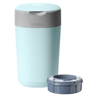 Tommee Tippee Twist & Click Advanced kbelík na pleny, včetně kazety s antibakteriální fólií z udržitelných zdrojů Green v modré barvě.