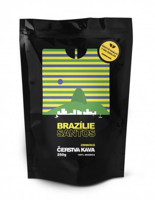 Káva Brazílie Santos - mletá sáček 250g Čerstvá Káva