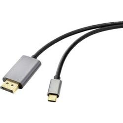 DisplayPort kabel Renkforce [1x USB-C™ zástrčka - 1x zástrčka DisplayPort] černá 1.00 m