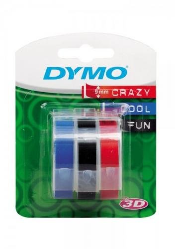 Páska DYMO 3D 9 mm 3 m blistr červená, černá, modrá