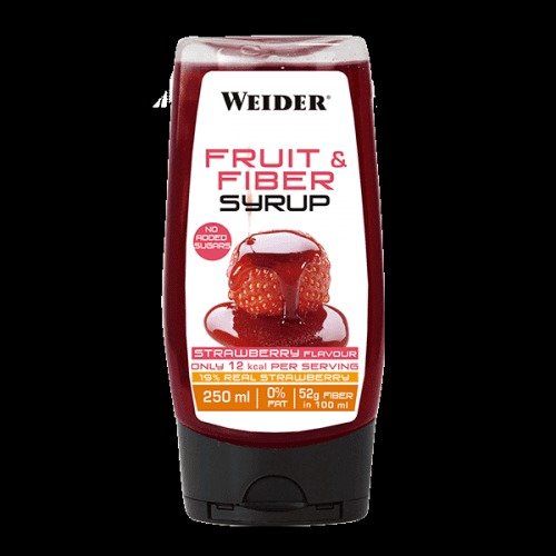 Weider, Fruit & Fiber Sirup, 250ml, Jahoda