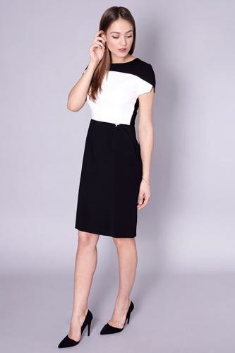 Dámské šaty 60-064 - Click Fashion - 38 - černo-bílá