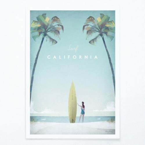 Plakát Travelposter California, A3