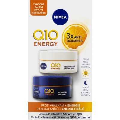 Nivea Q10 Energy Energizující denní a noční krém proti vráskám 2x 50 ml