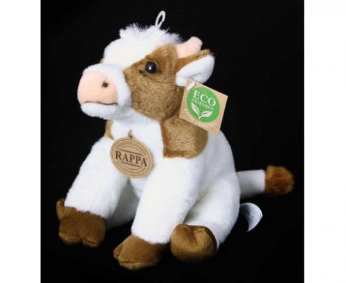 PLYŠ Kráva sedící 18cm Eco-Friendly *PLYŠOVÉ HRAČKY*