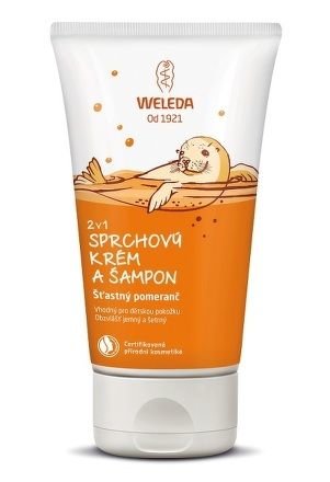 WELEDA 2v1 sprchový krém a šampon Šťastný pomeranč