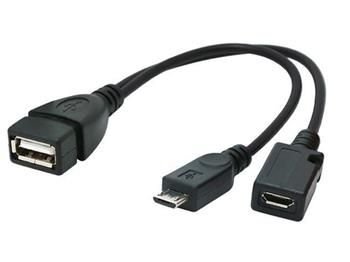 Gembird cable USB OTG AF to micro BM + micro BF, 0,15 m