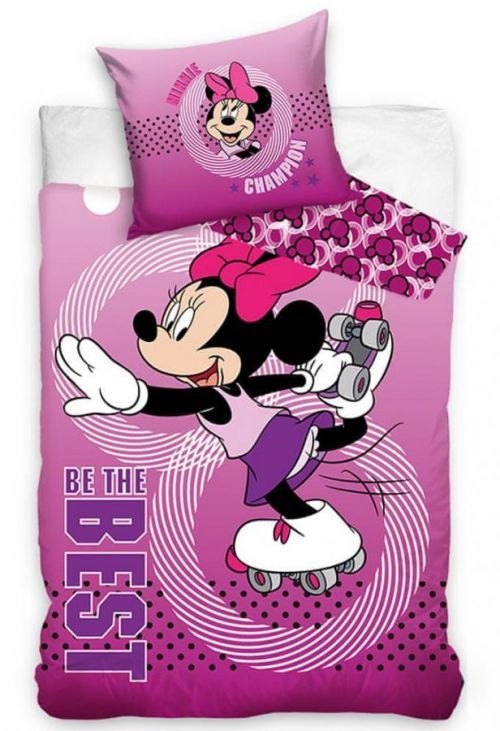 Carbotex Dětské povlečení Minnie Na bruslích