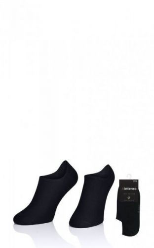 Intenso 006 Luxury Soft Cotton Pánské kotníkové ponožky 41-43 tmavě šedá melanž