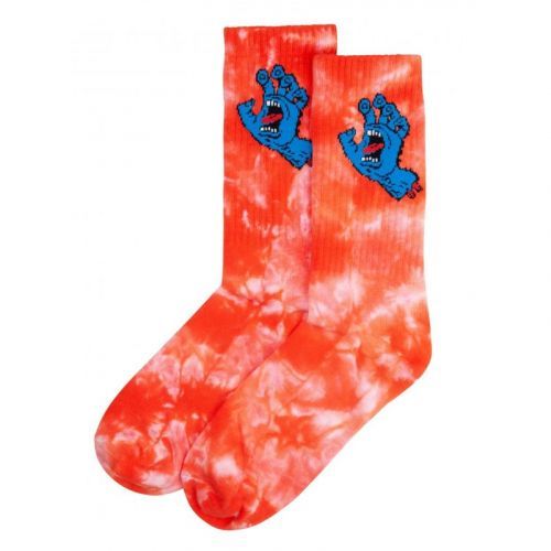 ponožky SANTA CRUZ - Screaming Hand Tie Dye Sock Red Tie Dye (RED TIE DYE) velikost: OS