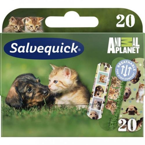 Salvequick Náplast se zvířátky pro děti Animal Planet 20ks