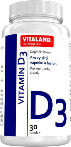 VITALAND Vitamín D3 30 tobolek