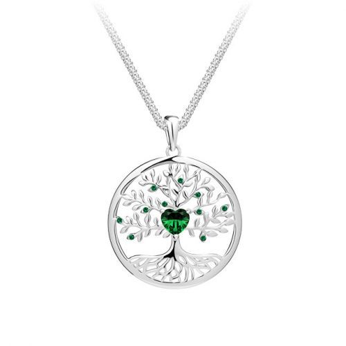 Preciosa Krásný stříbrný náhrdelník Strom života Sparkling Tree od Life 5329 66 (řetízek, přívěsek)