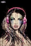 PYRAMID Plakát, Obraz - Loui Jover - DJ Girl, (61 x 91.5 cm)