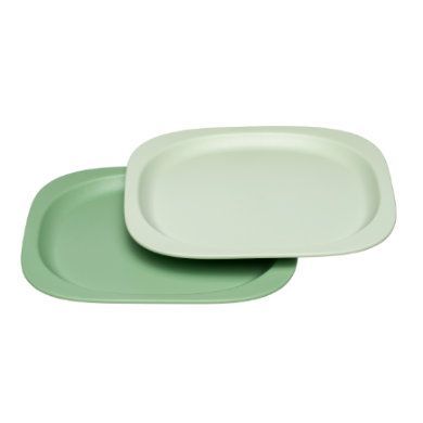 nip eat green Dětský talíř v zelené/světle zelené barvě